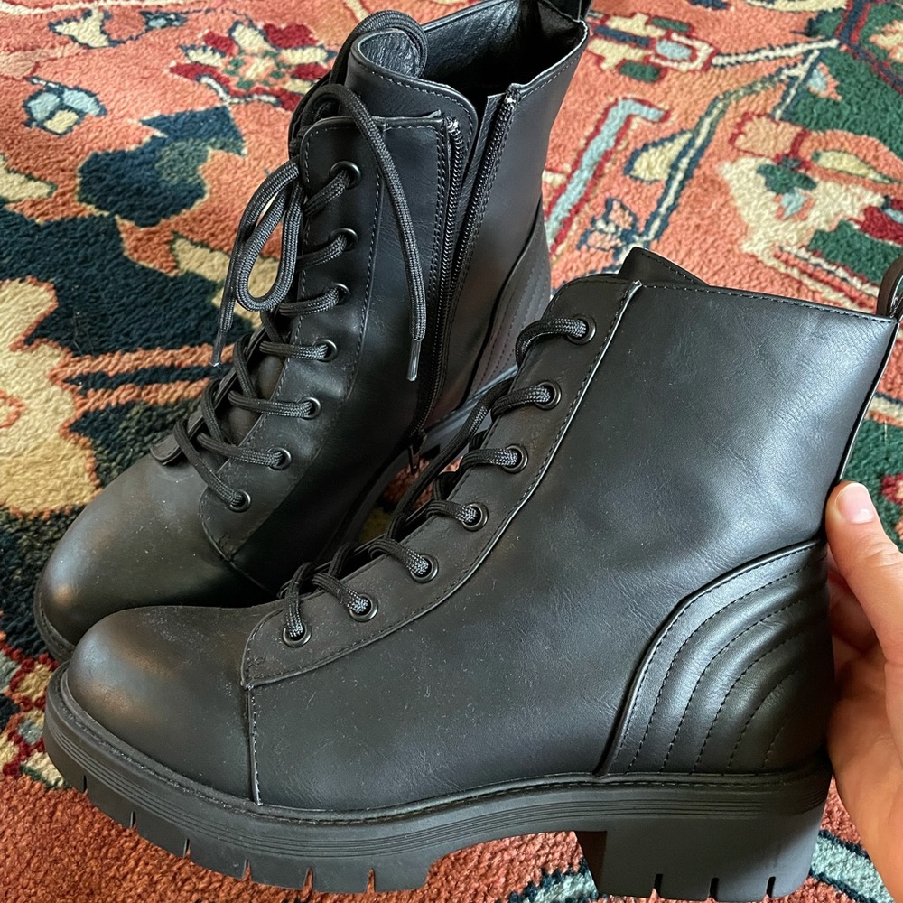 Women’s Black Combat Boots